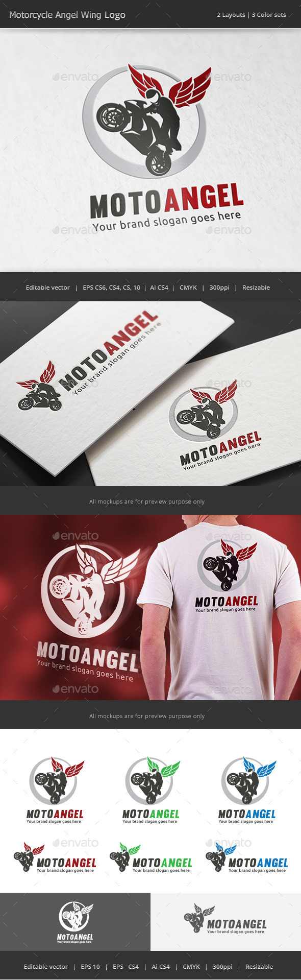 Motorcycle Angel Wing Logo Motorcycle Angel Wing Logo