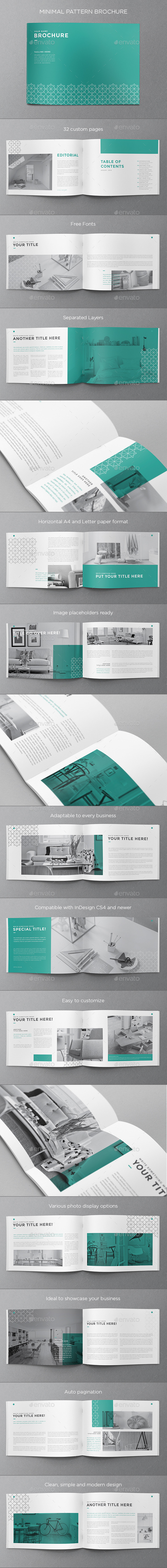 Minimal Pattern Brochure - Brochures Print Templates