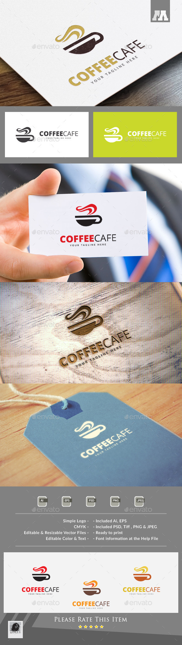 Coffee Cafe Logo Template Coffee Cafe Logo Template
