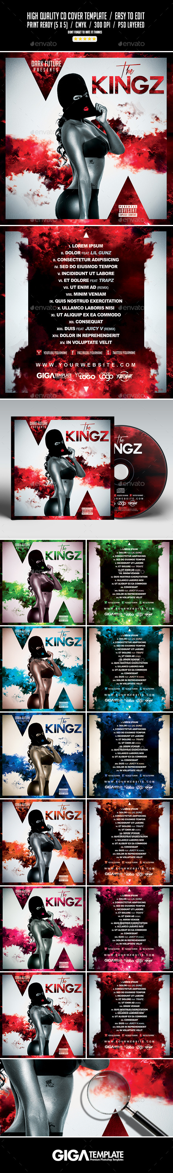 The Kingz Mixtape Tape Album CD Cover Template The Kingz Mixtape Tape Album CD Cover Template