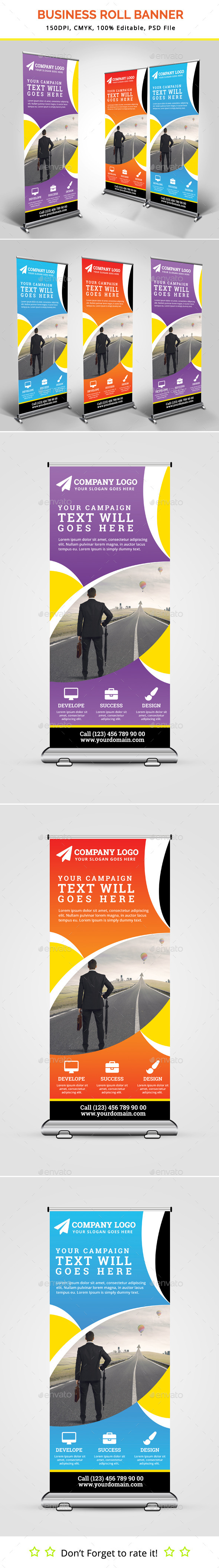 Business Roll Up Banner V15 - Signage Print Templates