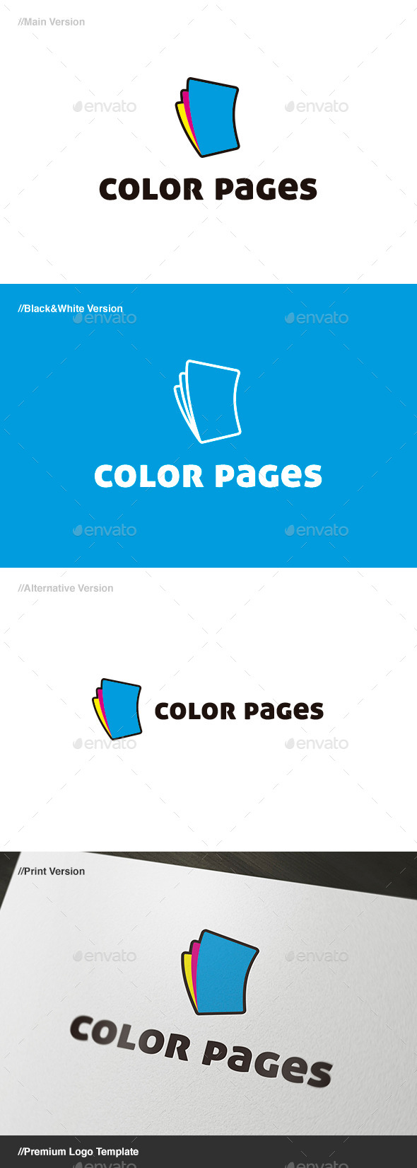 Color Pages Logo - Objects Logo Templates