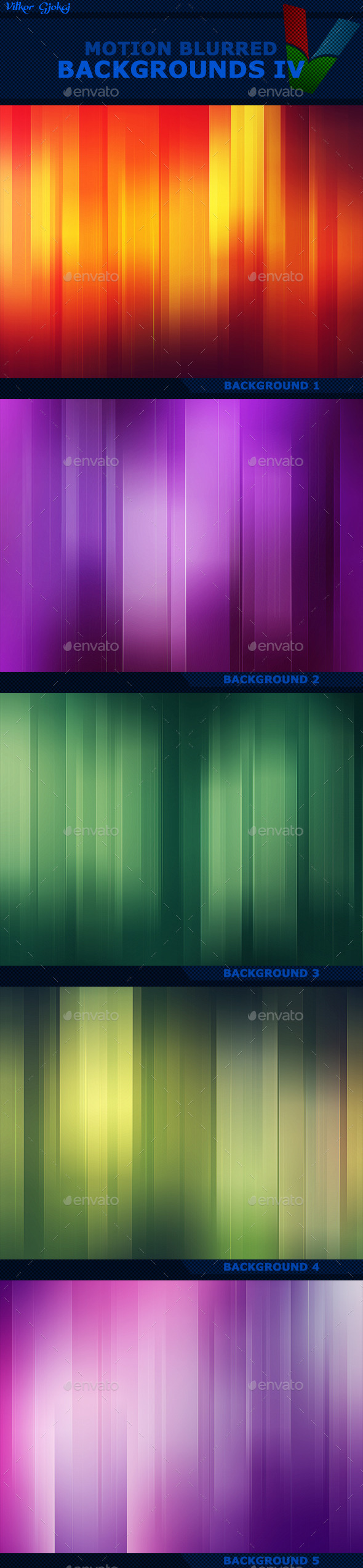 Motion Blurred Backgrounds IV - Abstract Backgrounds