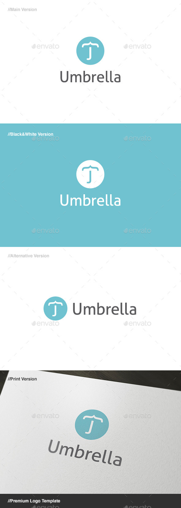 Umbrella Logo - Letters Logo Templates