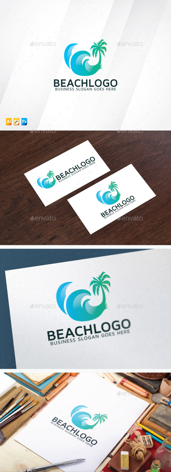 Beach Logo - Nature Logo Templates