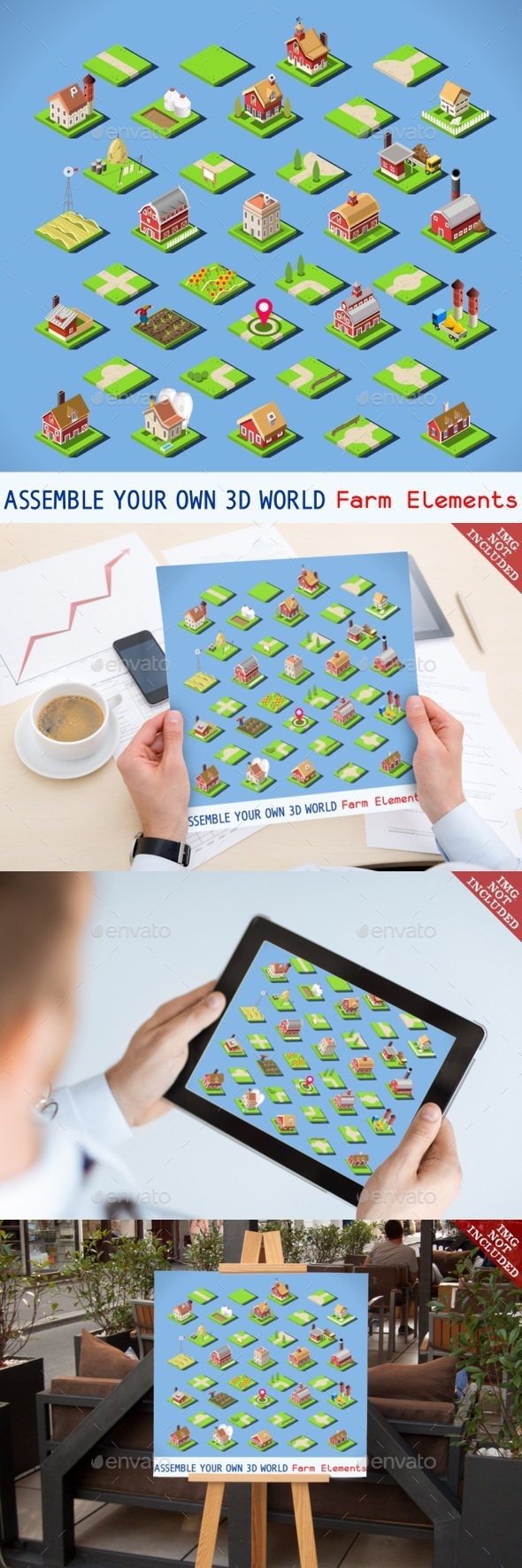 City 03 Complete Set Isometric - People Characters