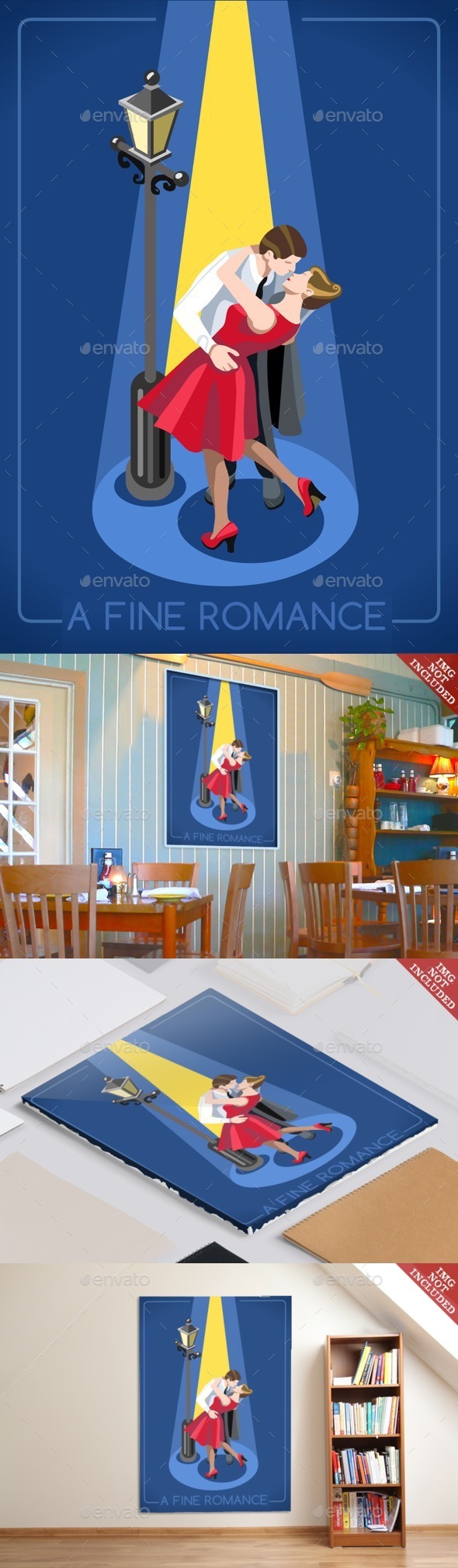 Romantic Love Concept Isometric - Valentines Seasons/Holidays