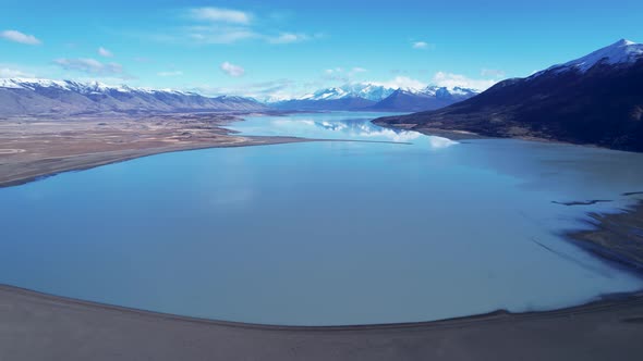 Patagonia landscape. Famous city of El Calafate at Patagonia Argentina alt