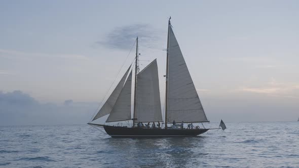 Sailing Boat On The Ocean 4K alt