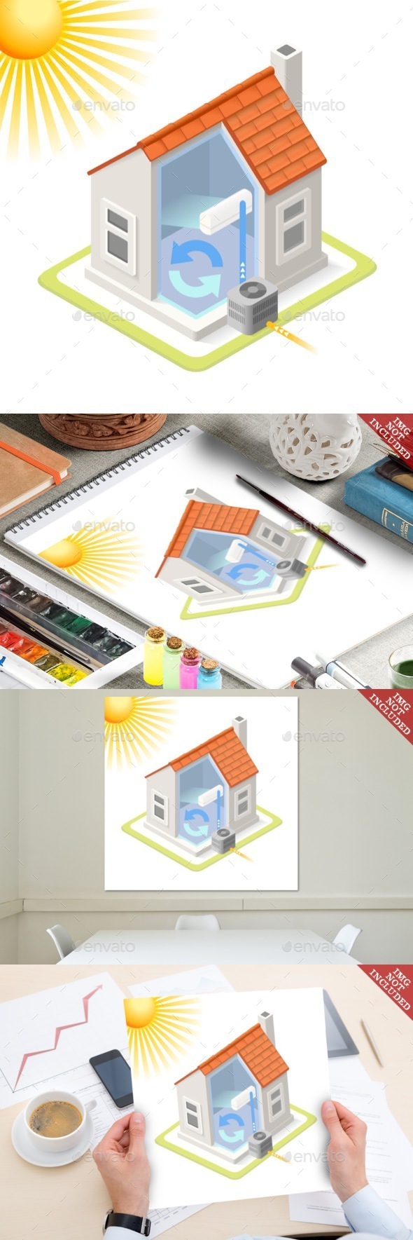 Energy Chain 02 Building Isometric - Buildings Objects