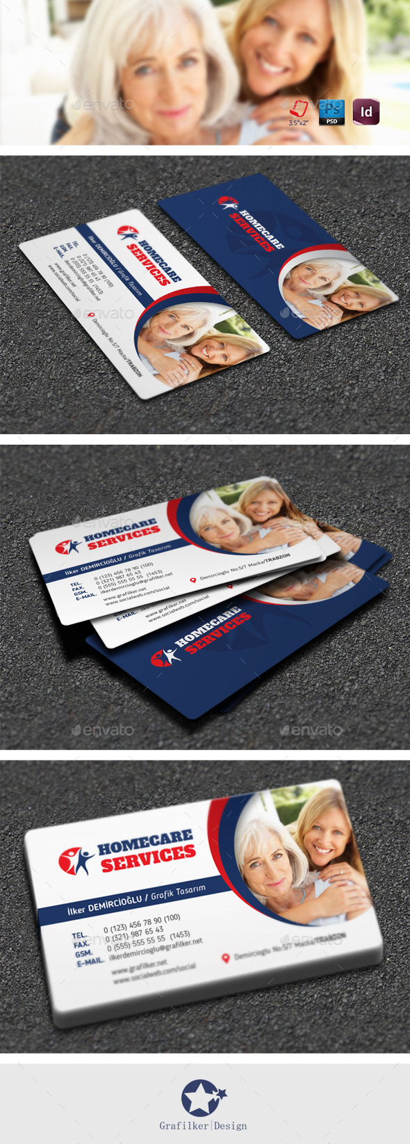 Home Care Business Card Templates - Corporate Business Cards