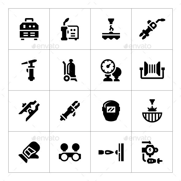 Set Icons of Welding Set Icons of Welding