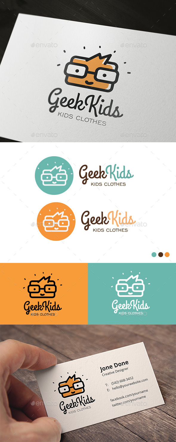 Geek Kids - Humans Logo Templates