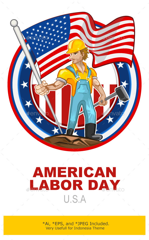 American Worker Labor Day - Seasons/Holidays Conceptual