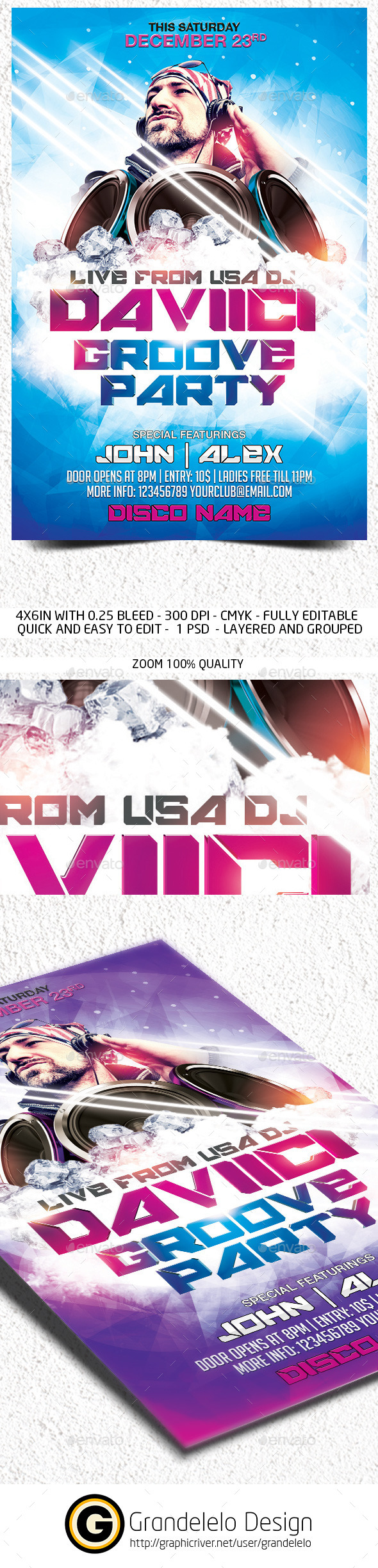 DJ Fest Flyer Template - Clubs & Parties Events