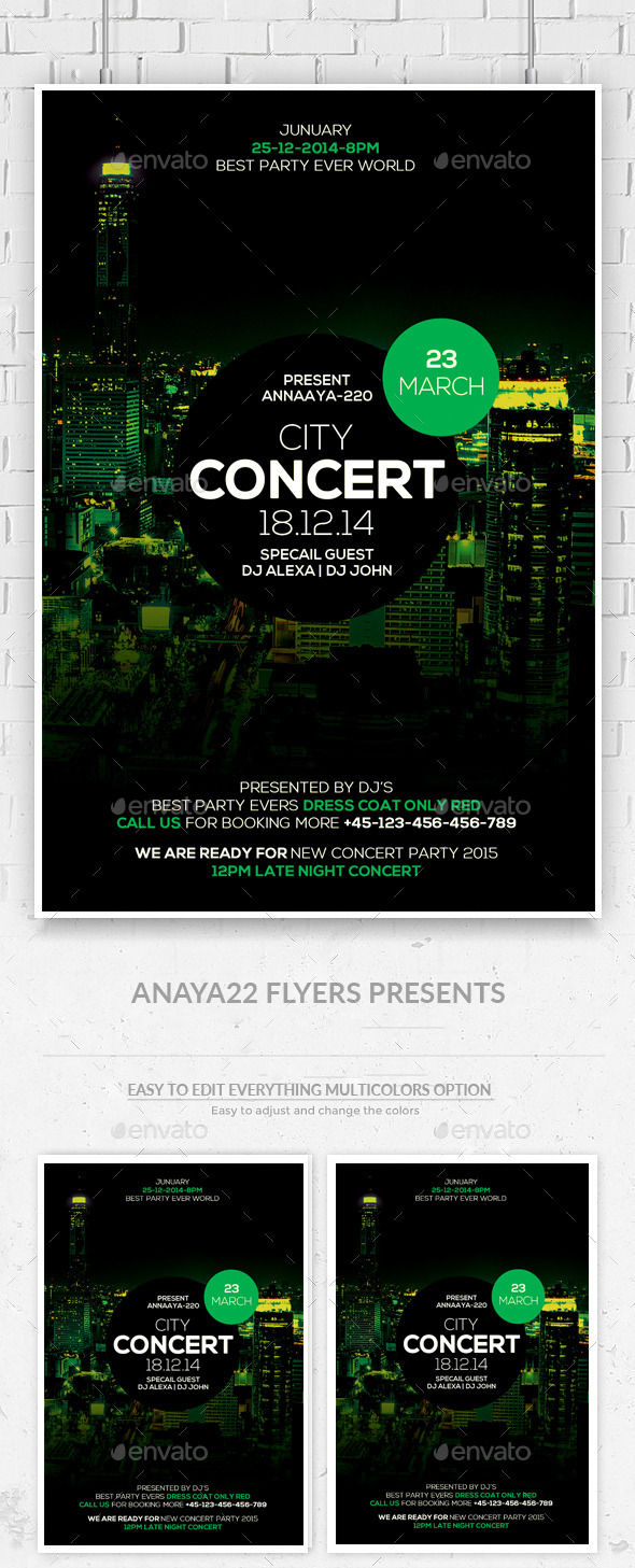 City View Party Flyer Template - Clubs & Parties Events