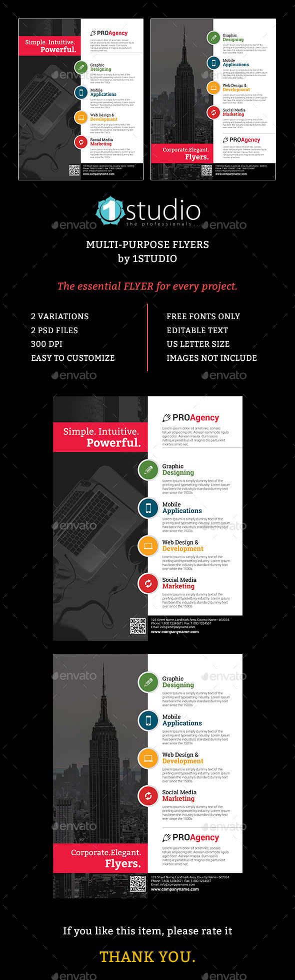 Black Corporate Flyers - Corporate Flyers