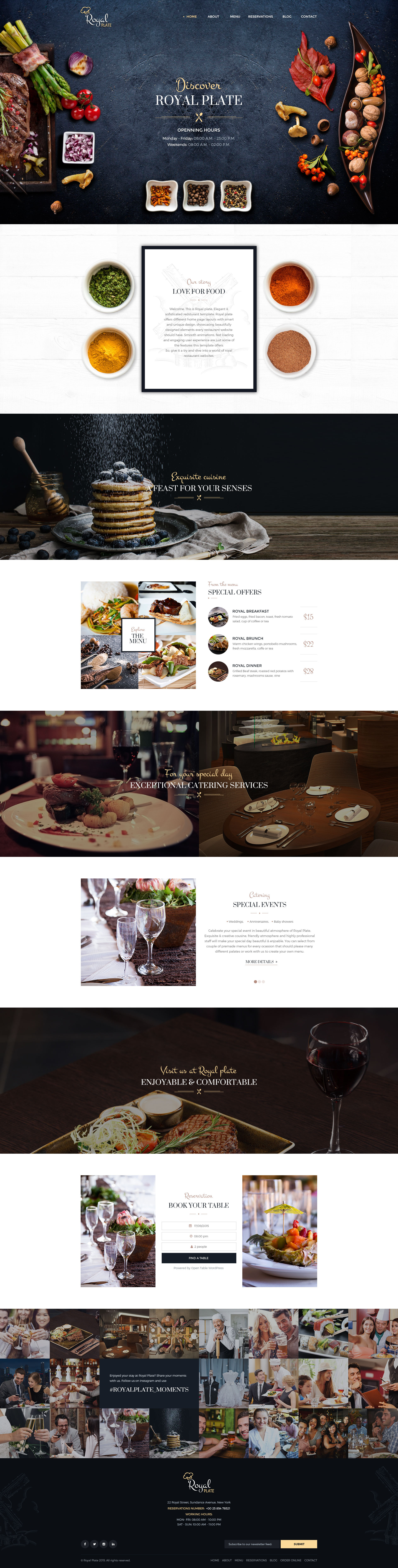 Royal Plate - Restaurant & Catering PSD Template by pixel-industry