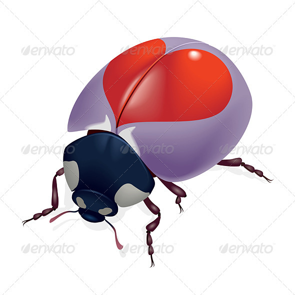 Ladybug with hearts