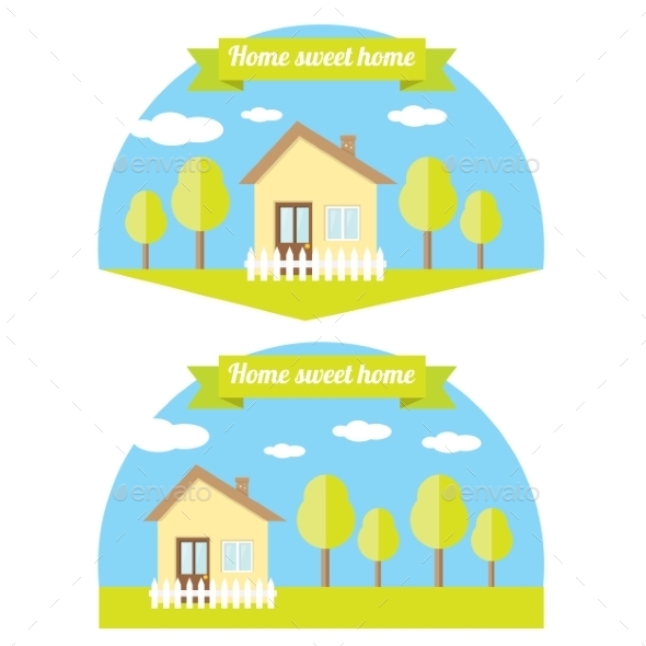 Vector House Illustration Home Sweet Home Vector House Illustration Home Sweet Home