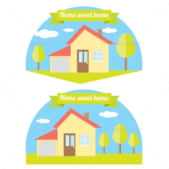 Vector House Illustration Home Sweet Home Vector House Illustration Home Sweet Home