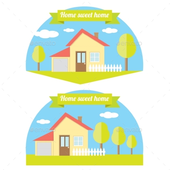 Vector House Illustration Home Sweet Home Vector House Illustration Home Sweet Home