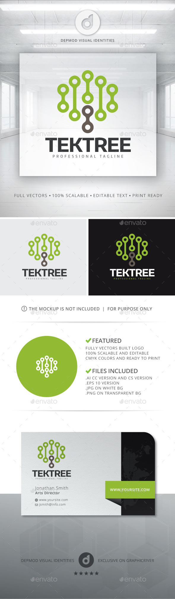 Tek Tree Logo - Symbols Logo Templates