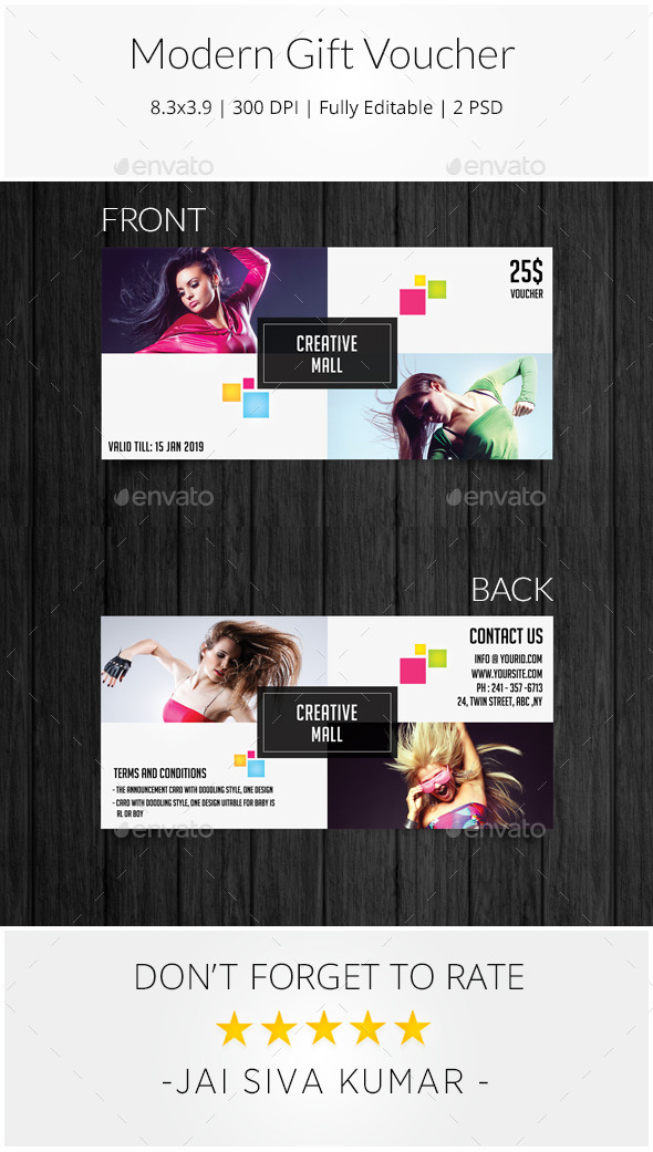 Modern Gift Voucher - Loyalty Cards Cards & Invites