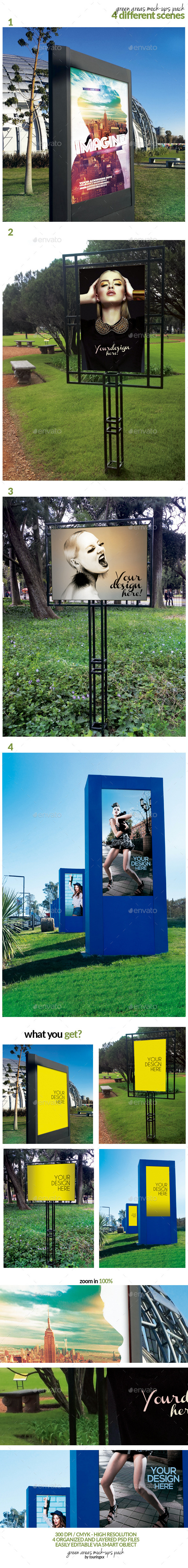Green Areas Mock-Ups Pack Green Areas Mock-Ups Pack