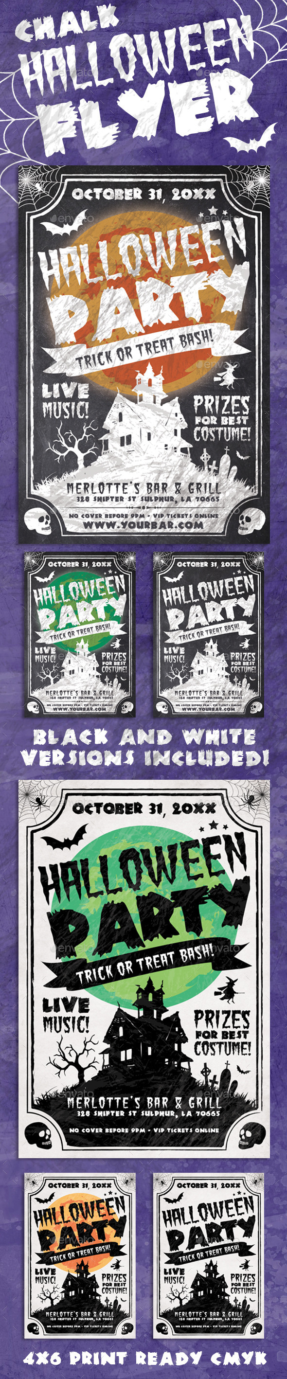 Chalk Halloween Flyer Chalk Halloween Flyer