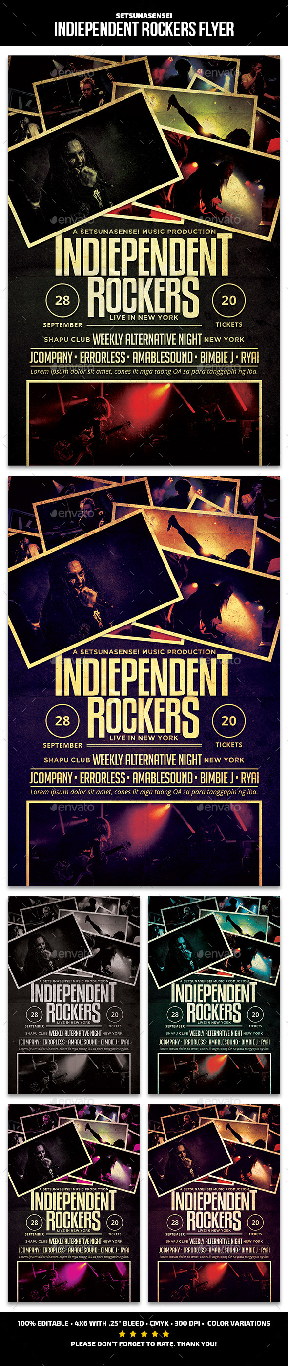Indiependent Rockers Flyer - Concerts Events