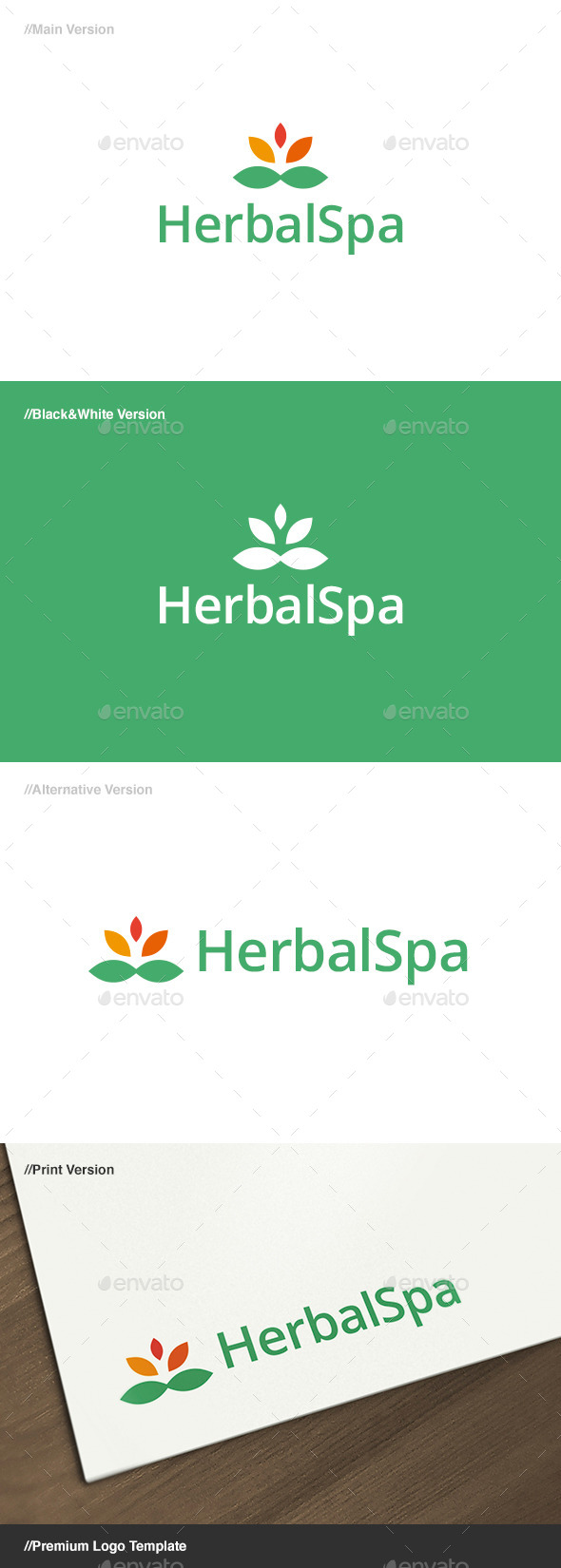 Herbal Spa Logo - Nature Logo Templates