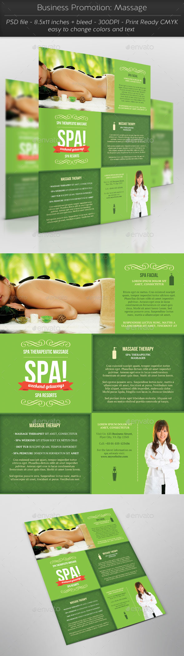 Business Promotion: Massage - Flyers Print Templates