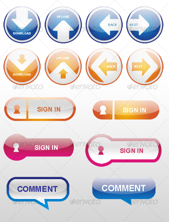 WEB BUTTON ON OVAL BASE - Buttons Web Elements