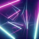 Abstract Flying in Futuristic Corridor with Triangles - VideoHive Item for Sale