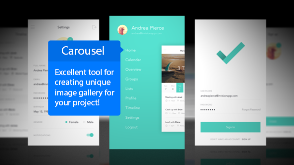 Download Carousel Mobile App Mockup by OVAL | VideoHive