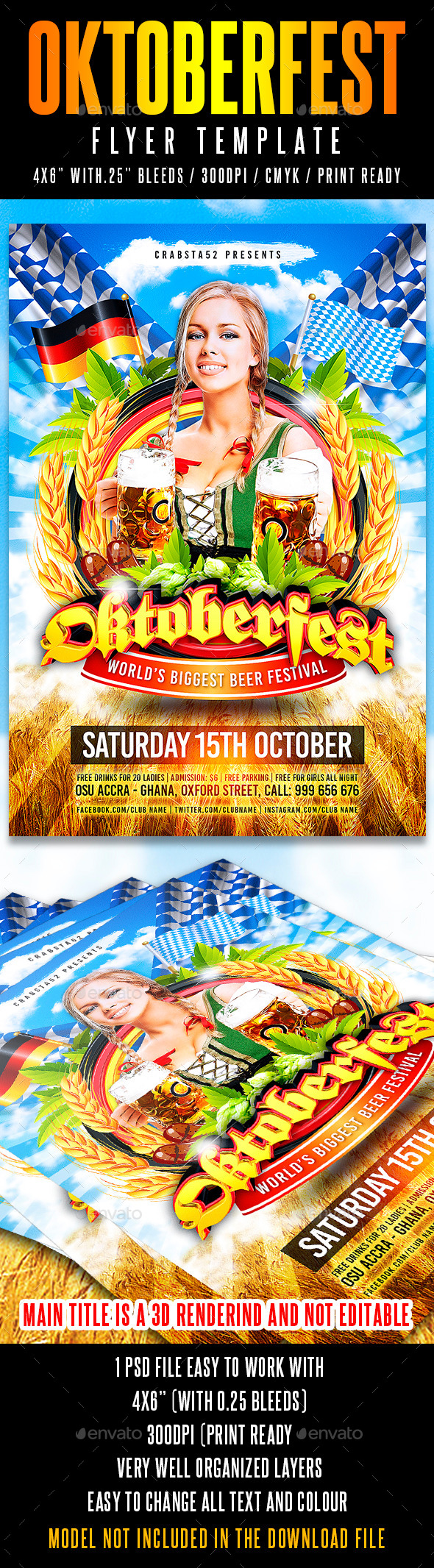 Oktoberfest Flyer Template - Events Flyers