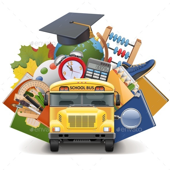School Concept with Bus School Concept with Bus