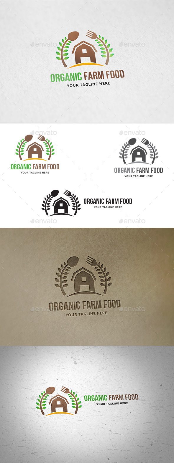Organic Farm Food Logo Organic Farm Food Logo