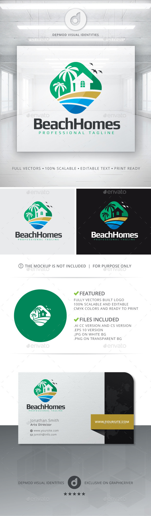 Beach Homes Logo - Buildings Logo Templates