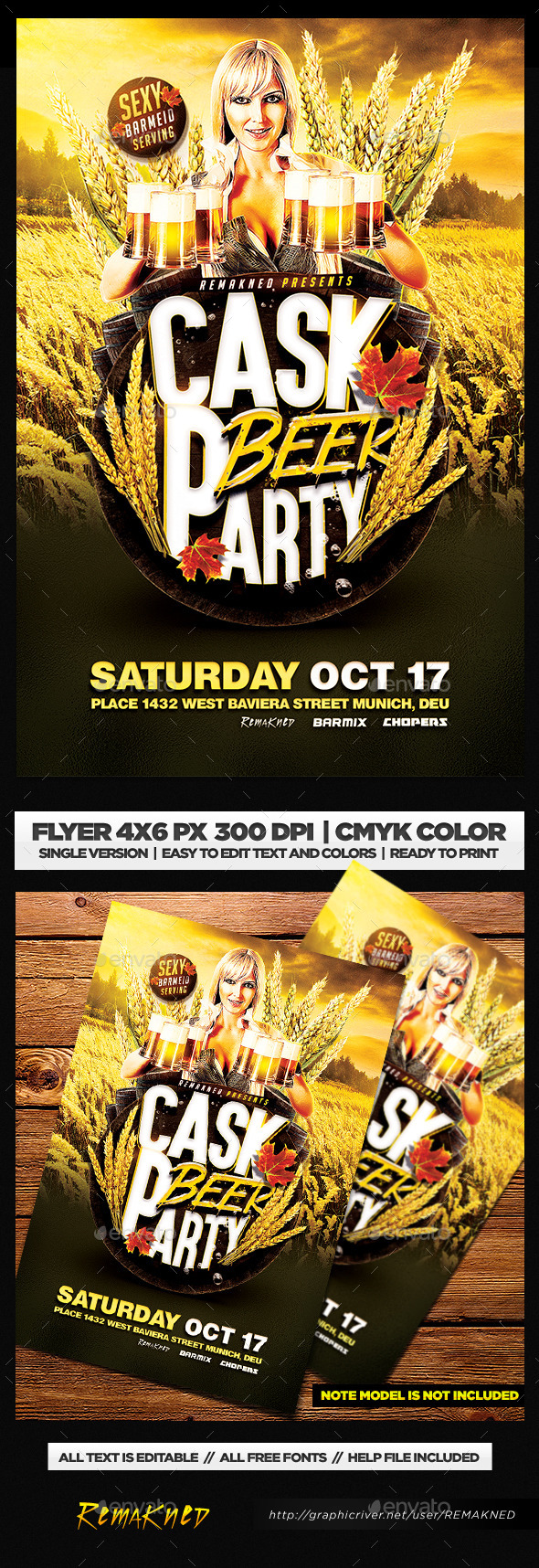 Cask Beer Party | Flyer Template PSD - Clubs & Parties Events