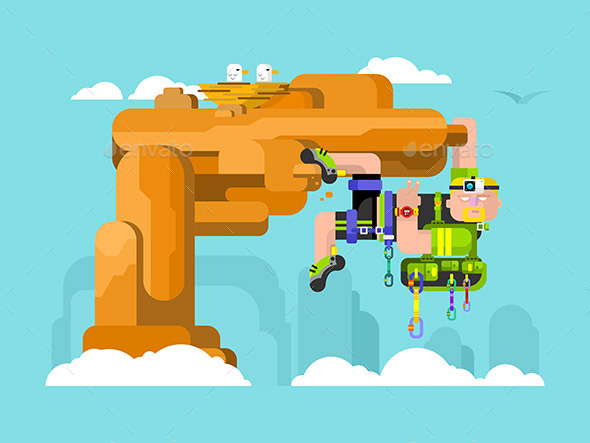 Solo Climber - Sports/Activity Conceptual