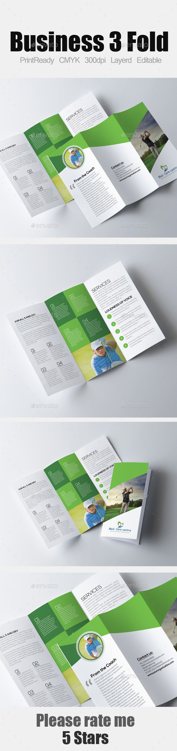 Golf Club Tri Fold Brochure - Corporate Brochures