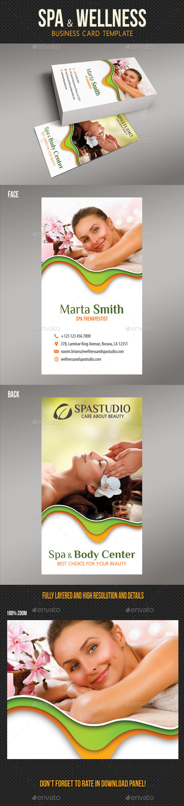 Spa And Beauty Business Card 07 - Industry Specific Business Cards