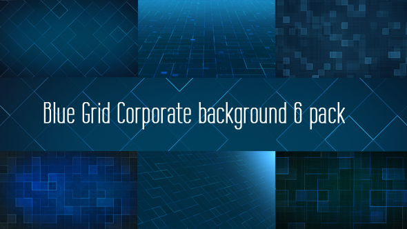 Blue Grid Corporate Background-6 Pack by rightbox | VideoHive