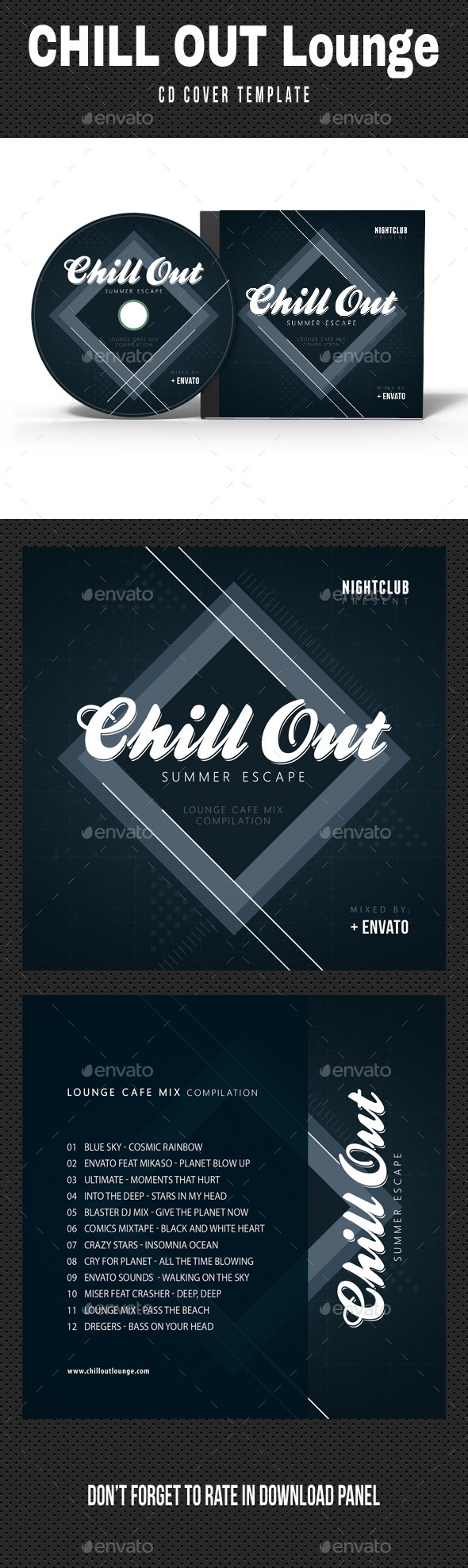 Chill Out Lounge CD Cover - CD & DVD Artwork Print Templates