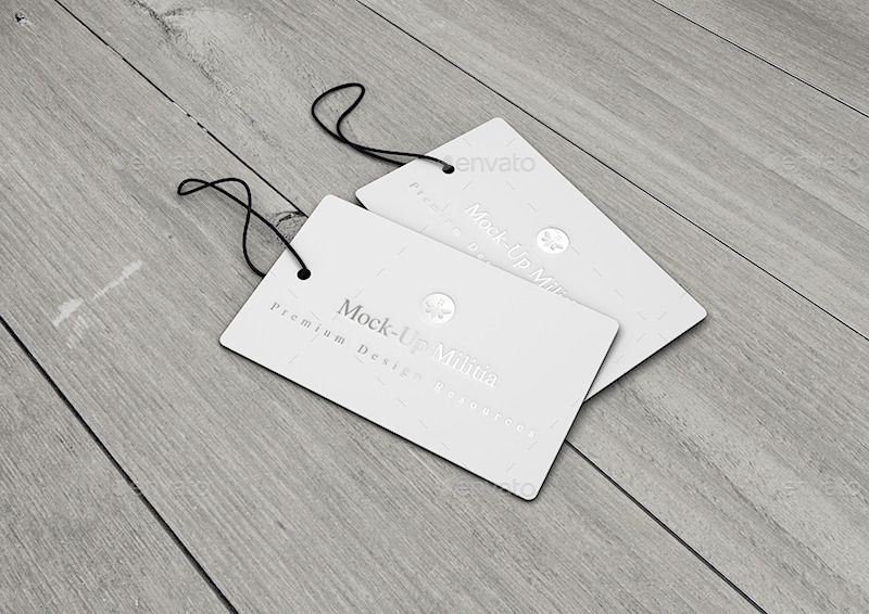 clothing tag mockup