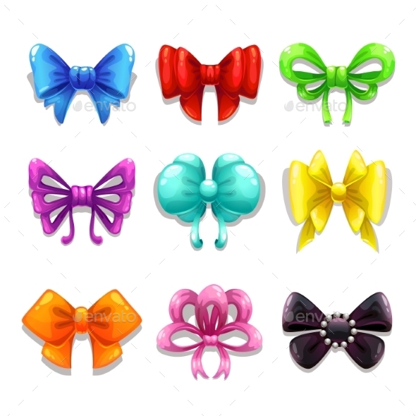 Colorful Bows Set Colorful Bows Set