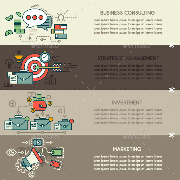 Set Seven of Business Banners - Concepts Business