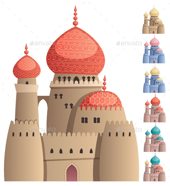 Arabian Castle on White Arabian Castle on White